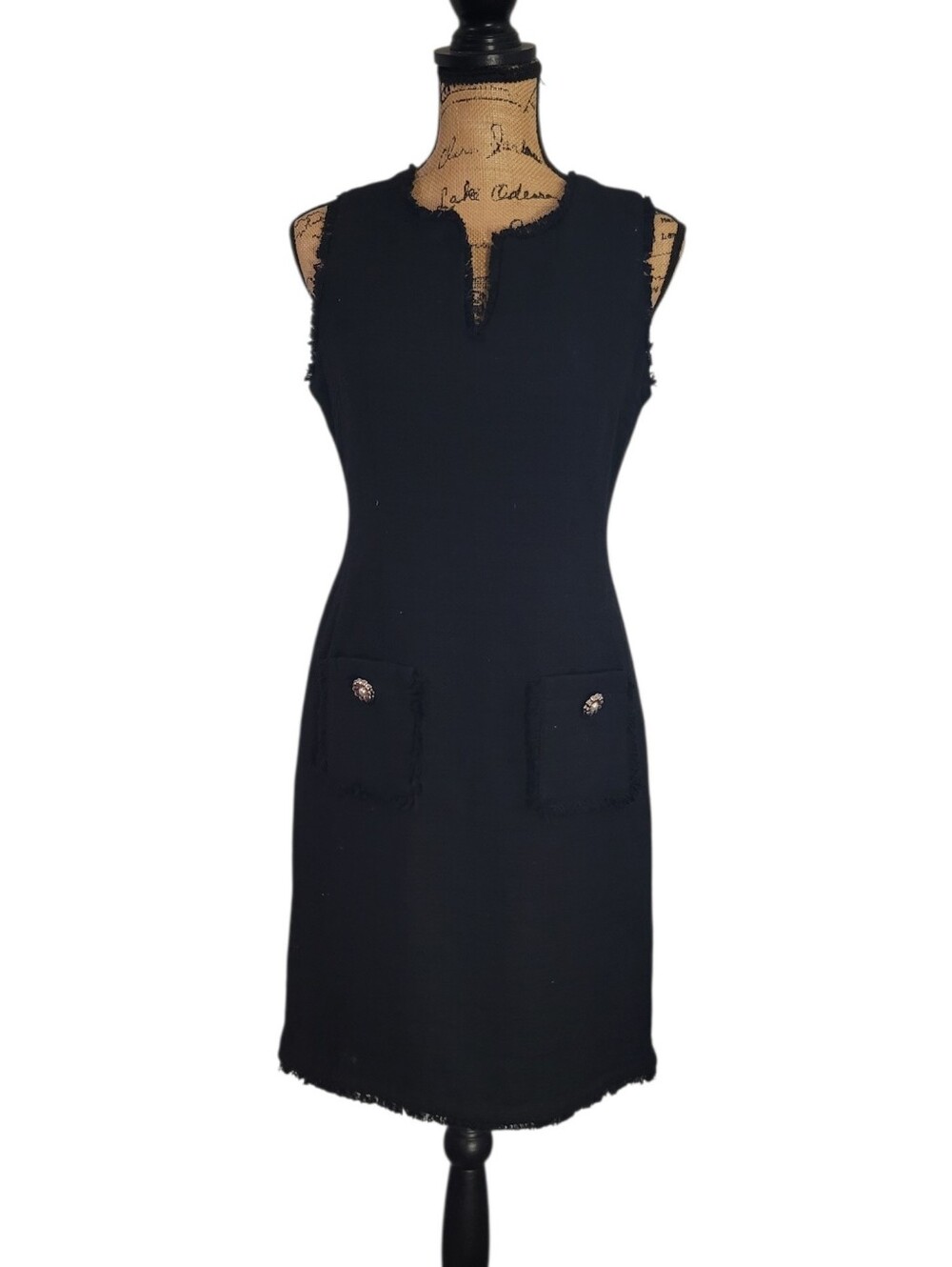 Karl Lagerfeld Paris sleeveless tweed sheath dress 10